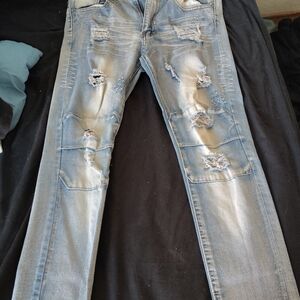 Stylish Distressed Kids Jeans - Blue